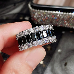 Black CZ Wedding Rings