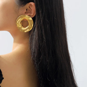 Vintage Gold Circle Earrings