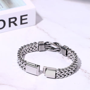 Double Grain Chain Stainless Steel Bracelet: A Bold Statement for Men