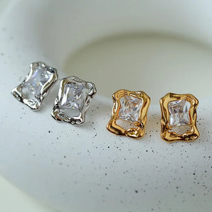 Glass Stud Earrings