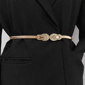 Luxury Brand Gold Chain Belt: Adjustable Fashion Statement for Women