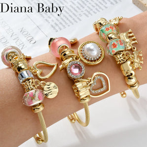 Diana Baby Stainless Steel Pandora Bracelet