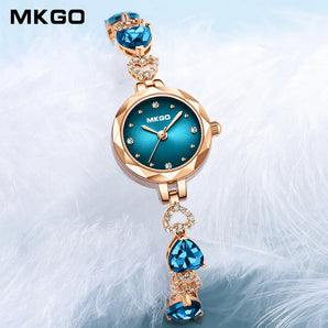 MKGO Women's Rose Gold Bracelet Quartz Watch