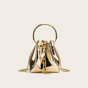 Luxury Designer Evening Clutch: Women's Shoulder Bucket Bag for Parties