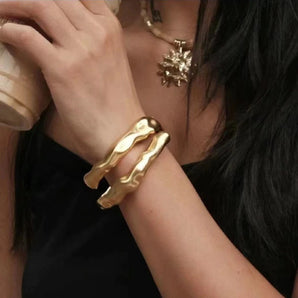 Heavy Metal Geometry Bracelet: Urban Street Jewelry for Women